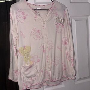 Vintage Japanese kitty button up shirt